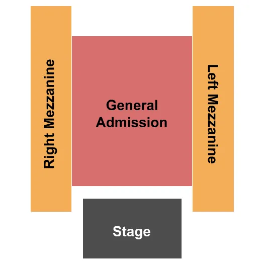 TANNAHILLS TAVERN AND MUSIC HALL GA FLOOR RES MEZZ Seating Map Seating Chart