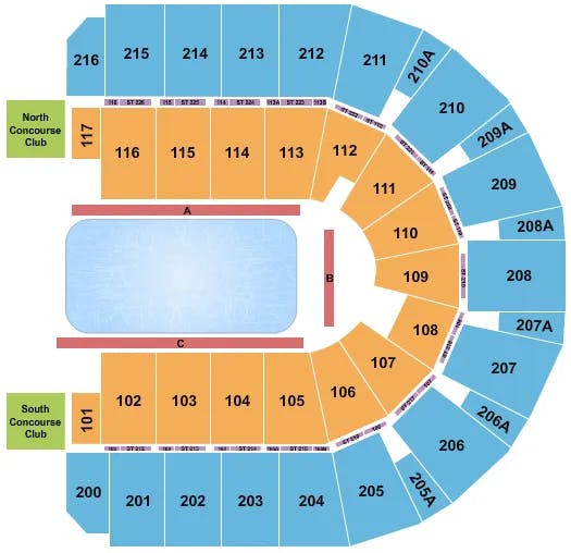  DISNEY ON ICE 2 Seating Map Seating Chart