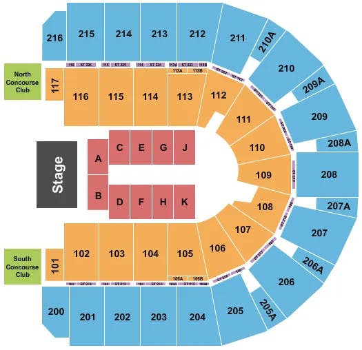  ENDSTAGE 3 Seating Map Seating Chart