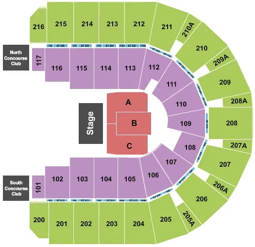  ENDSTAGE HALF HOUSE Seating Map Seating Chart