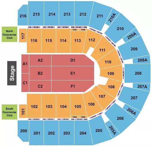  JEFF DUNHAM Seating Map Seating Chart