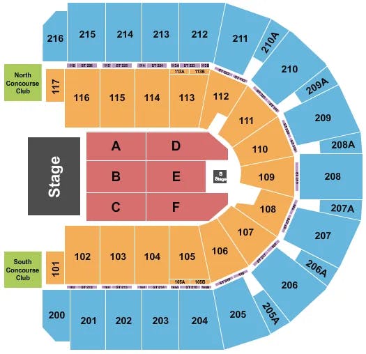  THE JUDDS Seating Map Seating Chart