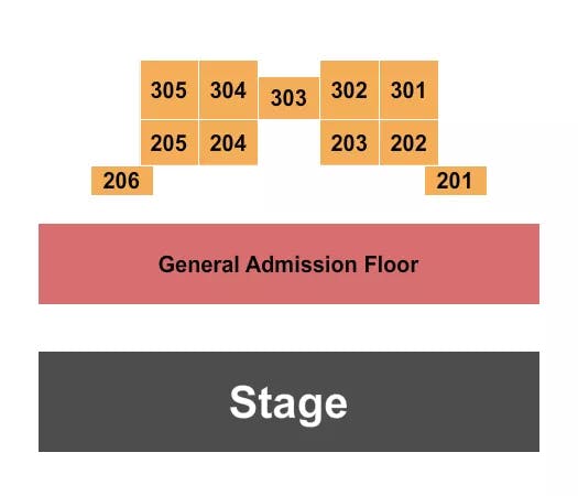 TEMPLE THEATRE TACOMA ENDSTAGE GA 2 Seating Map Seating Chart