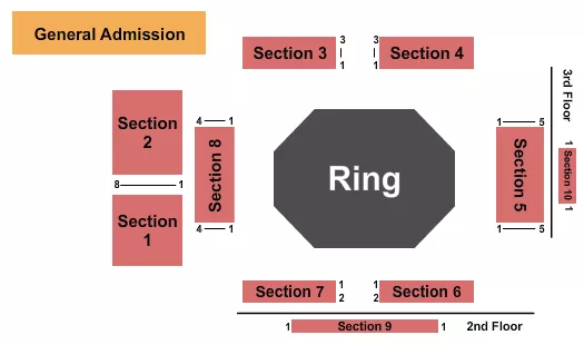  MMA Seating Map Seating Chart