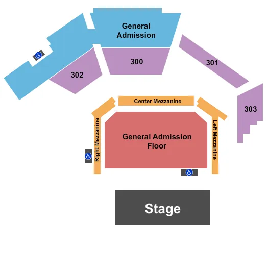 THE EASTERN GA ENDSTAGE GA FLOOR Seating Map Seating Chart