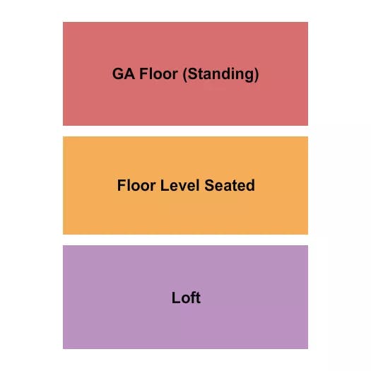  GA SEATED FLOOR LOFT Seating Map Seating Chart