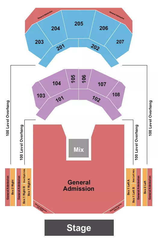  ENDSTAGE GA 2 Seating Map Seating Chart