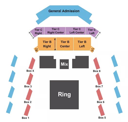 THE ANTHEM DC BOXING Seating Map Seating Chart
