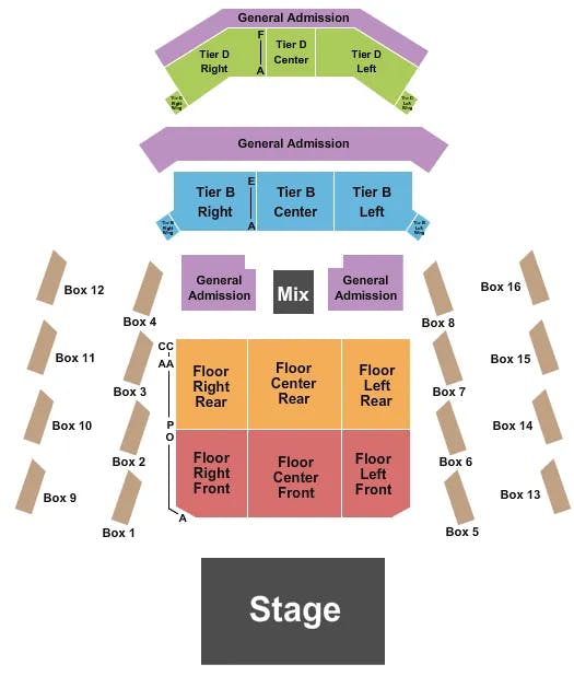 THE ANTHEM DC ENDSTAGE 4B Seating Map Seating Chart