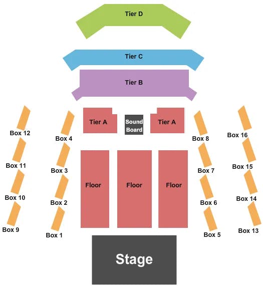 THE ANTHEM DC END STAGE Seating Map Seating Chart