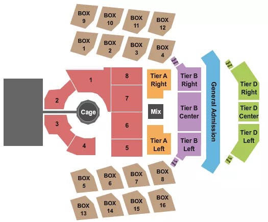THE ANTHEM DC MMA Seating Map Seating Chart