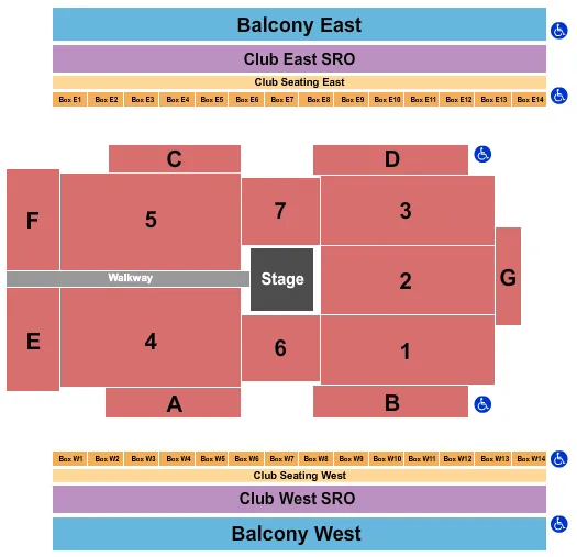 THE ARMORY MINNEAPOLIS CENTER STAGE Seating Map Seating Chart