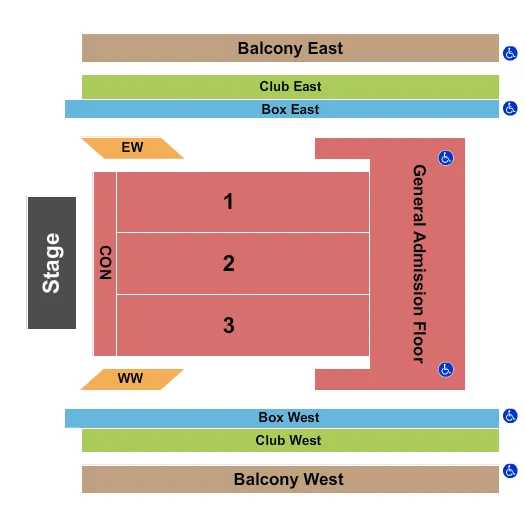 THE ARMORY MINNEAPOLIS ENDSTAGE 2 Seating Map Seating Chart