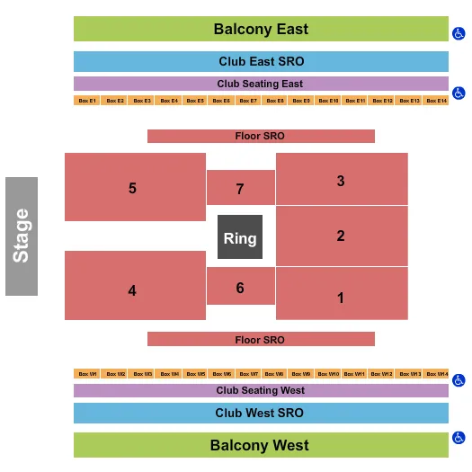 THE ARMORY MINNEAPOLIS PBC BOXING Seating Map Seating Chart