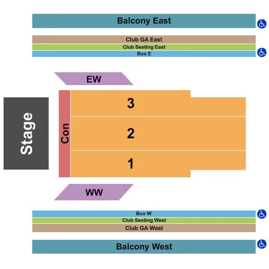 THE ARMORY MINNEAPOLIS ENDSTAGE 3 Seating Map Seating Chart
