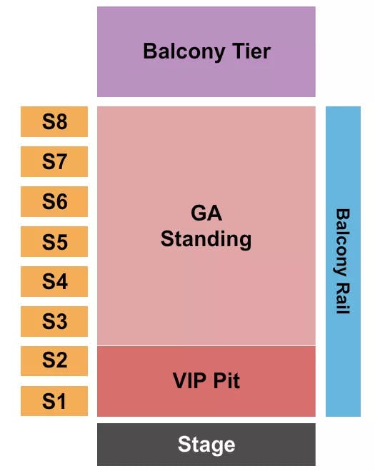  GA VIP PIT Seating Map Seating Chart