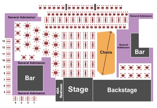 THE CANYON MONTCLAIR ENDSTAGE TABLES Seating Map Seating Chart