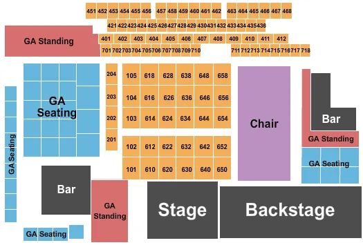 THE CANYON MONTCLAIR ENDSTAGE 2 Seating Map Seating Chart