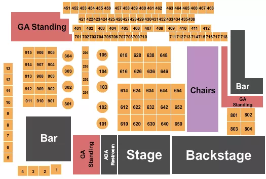 THE CANYON MONTCLAIR ENDSTAGE 4 Seating Map Seating Chart