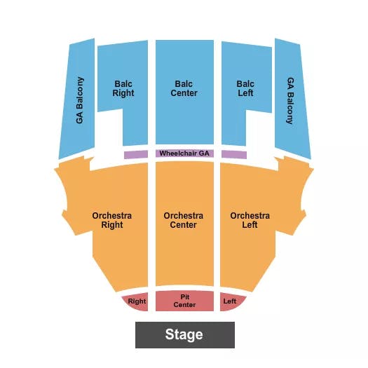  ENDSTAGE GA BALC Seating Map Seating Chart