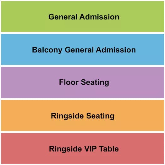  GA BALCONY RINGSIDE Seating Map Seating Chart