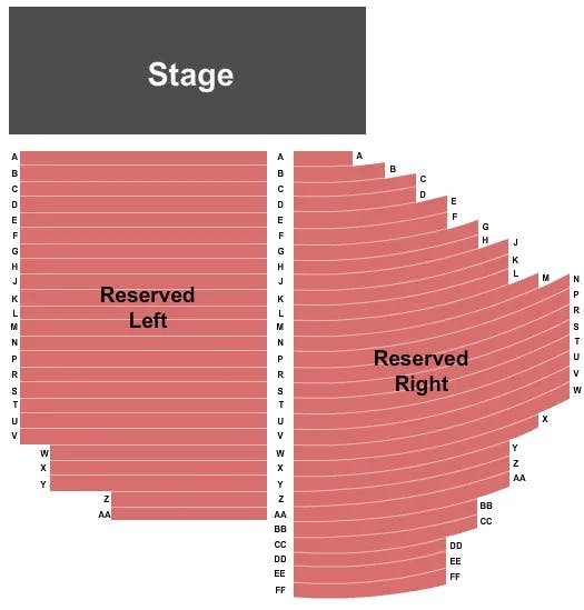 THE CAVERNS TN ENDSTAGE 2 Seating Map Seating Chart