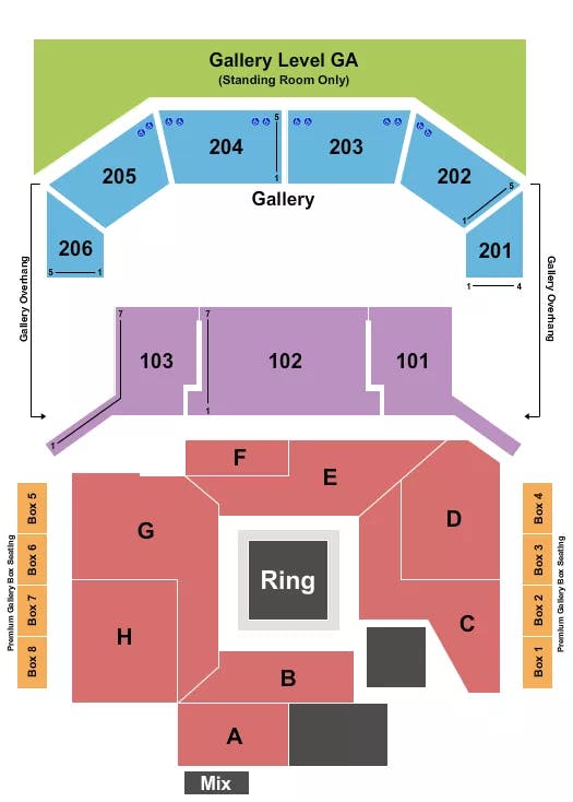 THE CHELSEA THE COSMOPOLITAN OF LAS VEGAS BOXING 3 Seating Map Seating Chart