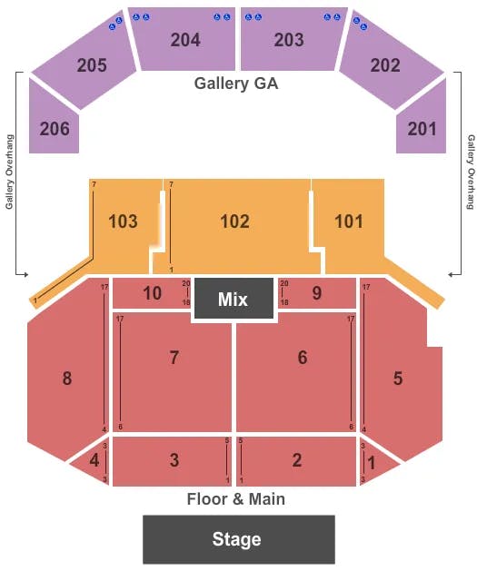 THE CHELSEA THE COSMOPOLITAN OF LAS VEGAS ENDSTAGE GA GALLERY Seating Map Seating Chart