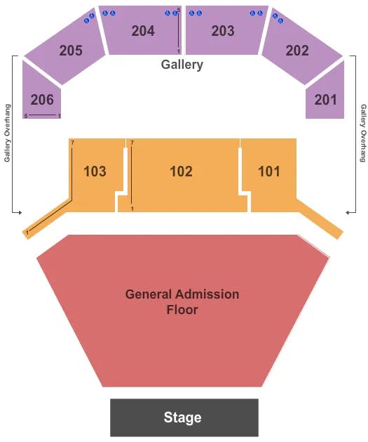 THE CHELSEA THE COSMOPOLITAN OF LAS VEGAS END STAGE Seating Map Seating Chart