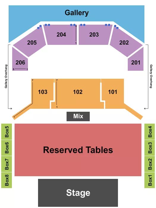 THE CHELSEA THE COSMOPOLITAN OF LAS VEGAS ENDSTAGE TABLES Seating Map Seating Chart