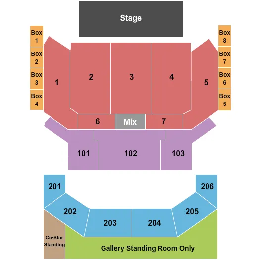 THE CHELSEA THE COSMOPOLITAN OF LAS VEGAS ENDSTAGE 3 Seating Map Seating Chart