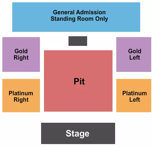 THE CHIEFS EVENT CENTER AT SHOSHONE BANNOCK CASINO ENDSTAGE GA PIT Seating Map Seating Chart