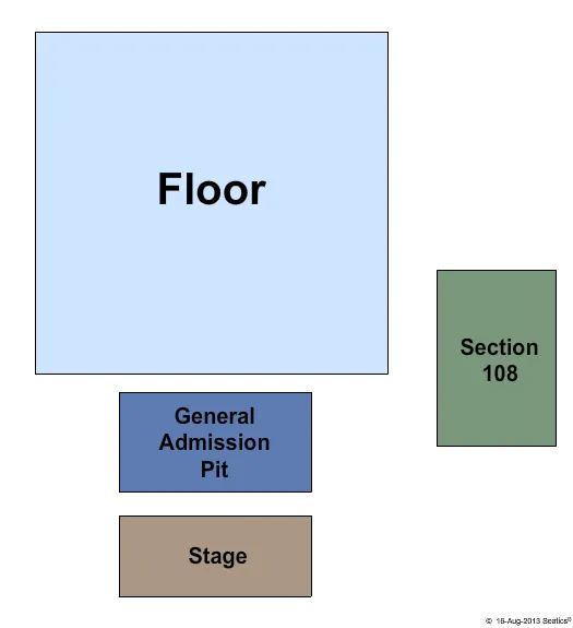 END STAGE Seating Map Seating Chart