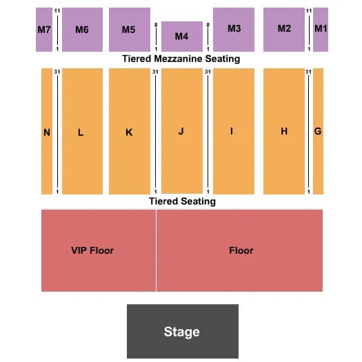  ENDSTAGE GA VIP FLOOR Seating Map Seating Chart
