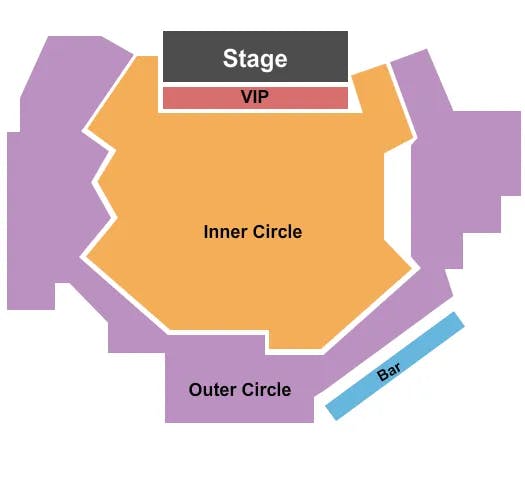 THE COMEDY ZONE JACKSONVILLE TABLESBAR 2 Seating Map Seating Chart