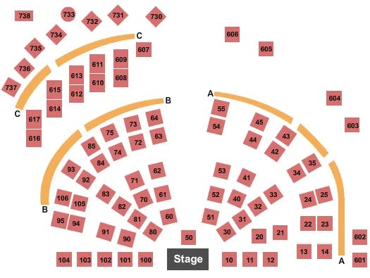 THE COMEDY ZONE CHARLOTTE END STAGE Seating Map Seating Chart