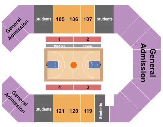 THE CORBIN ARENA KY BASKETBALL HIGH SCHOOL Seating Map Seating Chart