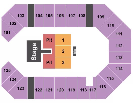 THE CORBIN ARENA KY BRANTLEY GILBERT Seating Map Seating Chart