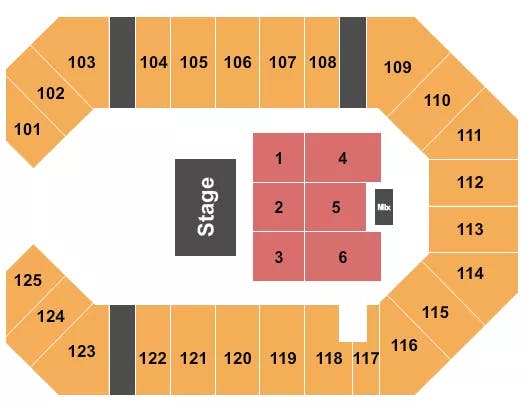 THE CORBIN ARENA KY HALFHOUSE Seating Map Seating Chart