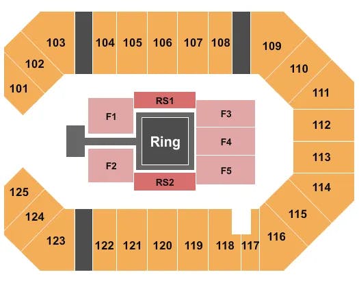 THE CORBIN ARENA KY WWE2 Seating Map Seating Chart