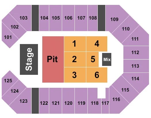THE CORBIN ARENA KY WALKER HAYES Seating Map Seating Chart
