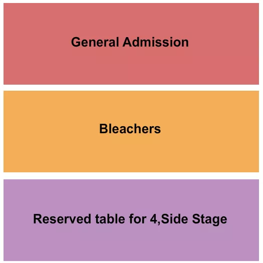 THE CRESCENT BALLROOM PHOENIX GA BLEACHERS TABLE Seating Map Seating Chart