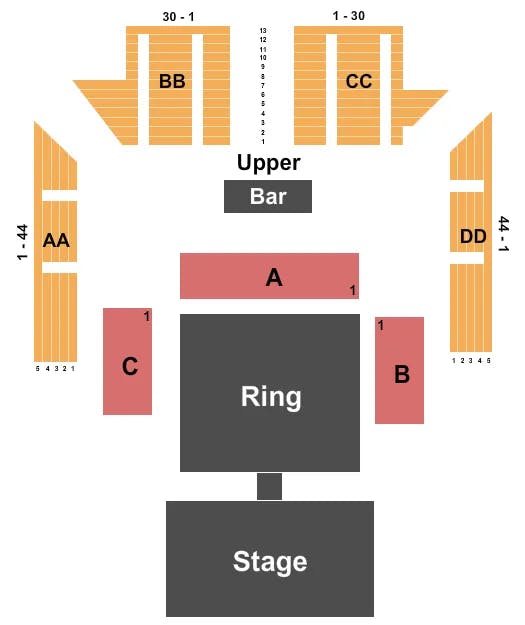 THE CRITERION OKLAHOMA CITY WWE Seating Map Seating Chart