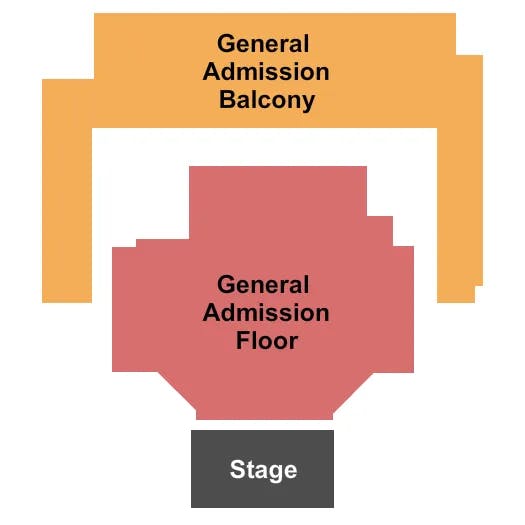 THE CRITERION OKLAHOMA CITY GENERAL ADMISSION Seating Map Seating Chart