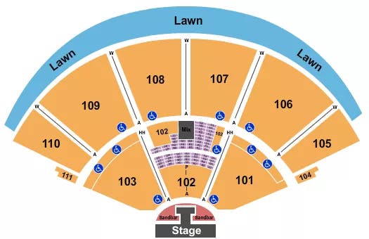  KENNY CHESNEY Seating Map Seating Chart