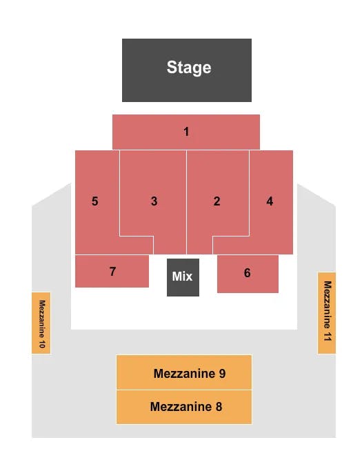 THE DEPOT SALT LAKE CITY ENDSTAGE Seating Map Seating Chart