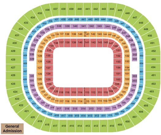 THE DOME AT AMERICAS CENTER BANDS OF AMERICA Seating Map Seating Chart