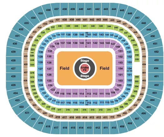 THE DOME AT AMERICAS CENTER METALLICA Seating Map Seating Chart