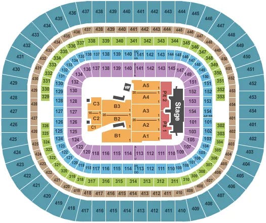 THE DOME AT AMERICAS CENTER GUNS N ROSES Seating Map Seating Chart