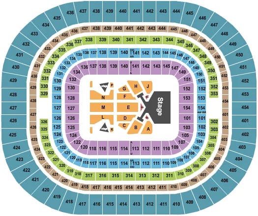 THE DOME AT AMERICAS CENTER TAYLOR SWIFT Seating Map Seating Chart